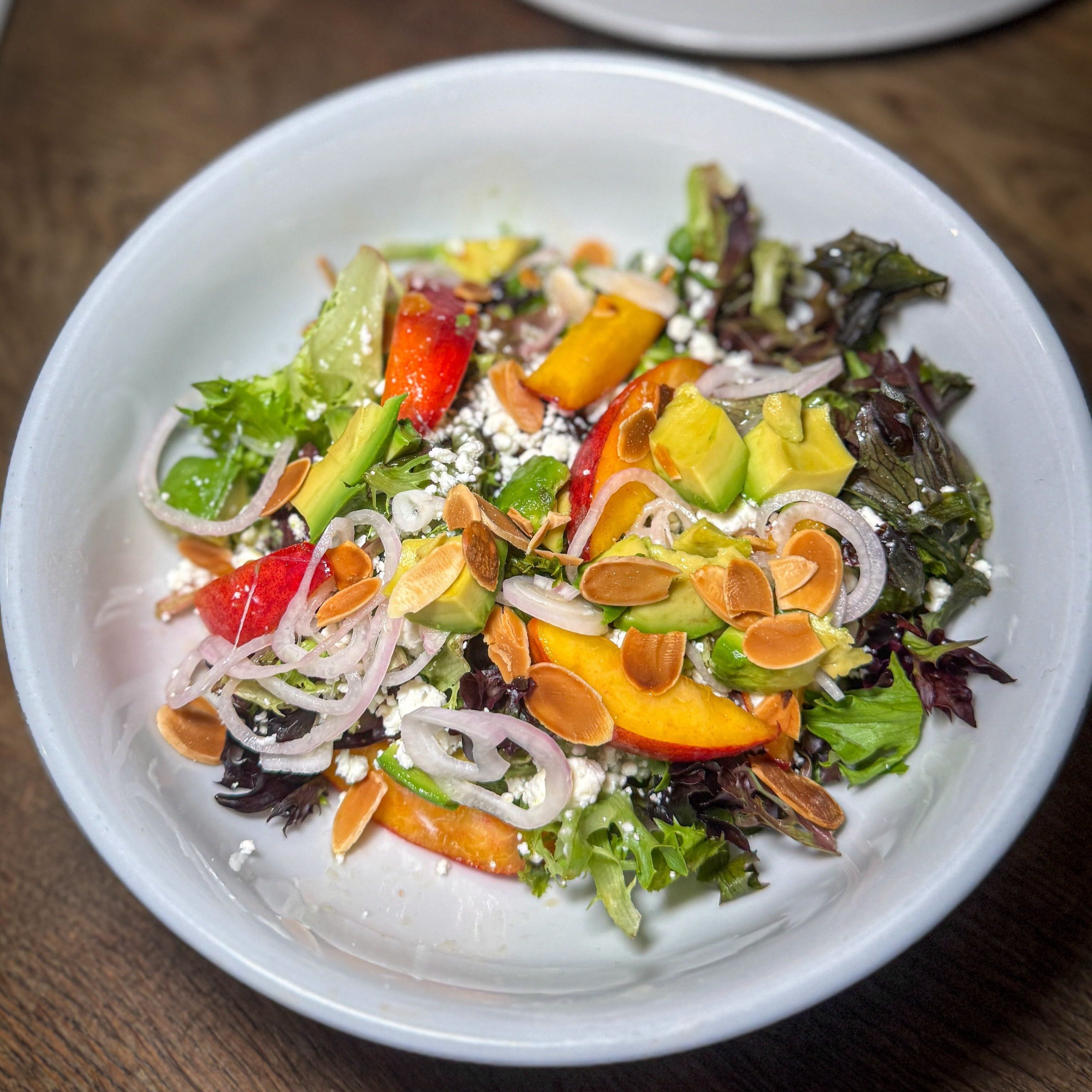 Full Peach and Avocado Salad.