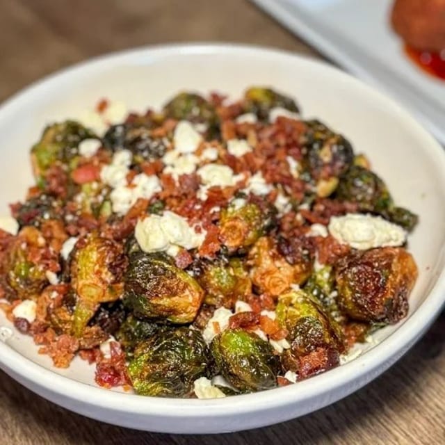 Flash Fried Brussels Sprouts.